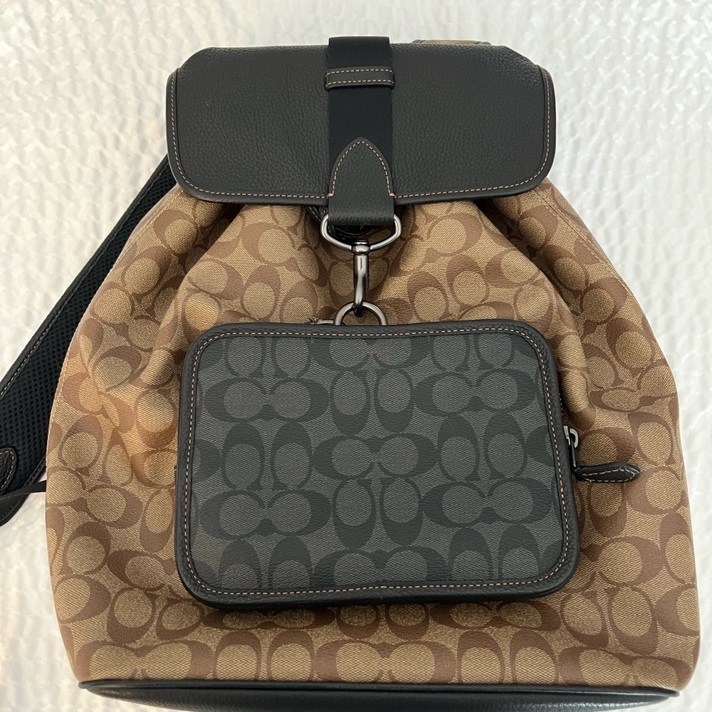 Coach Sullivan Backpack In Blocked Signature Canvas